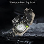 Anbte Compass Hiking Survival, IP65 Waterproof Metal Compass with Sighting Clinometer and Carry Bag, Multifunctional, Professional, for Camping Hunting Hiking Navigation