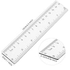 Zonon 500 Pcs 6 Inch Rulers Bulk Clear Plastic Flexible Straight Rulers with Inches and Centimeters First Day of School Gift for Students Back to School Office Supplies