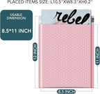 Metronic Bubble Mailers 8.5x11 Inch 25 Pack Light Pink Padded Envelopes Waterproof Bubble Mailer for Decorations Packaging, Small Business, Boutique, Packaging