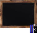 HBCY Creations 18" x 24" Torched Brown Solid Wood Frame Wall Chalkboard, Magnetic Surface, Home Décor, Restaurant & Café Menus, Blackboard, Includes Chalk, Eraser & Hanging Hardware