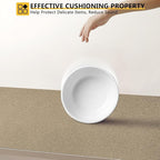 WochiTV Shelf Liner for Cabinets, Drawer Non Adhesive Non Slip Foam Mat for Kitchen, Pantry, Bathroom, Cupboard, Garage, Closet, Shelves, Drawer, Tool Box, Tan 23.6 x 118 inches