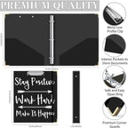 Lateefah 3 Ring Binder, 1 Inch Binder Organizer for Letter Size(8.5'' x 11'') with 5-Tab Dividers and Pockets, File Folders with Low Profile Clipboard for Office, School Supplies