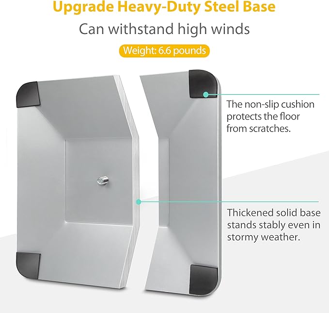 VAIIGO 8.5"x11" Pedestal Poster Sign Stand with Heavy Duty Base, Adjustable Sign Holder Standing Floor Sign Stand for Office,Store,School,Church,Public Sign Displayed Stands, Silver