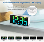 DreamSky Super Loud Alarm Clock for Heavy Sleepers - RGB Small Digital Clock for Kids Bedroom Bedside Nightstand, Electric Desk Clock with Large Number, Dimmer, Adjustable Volume, USB-C Powered