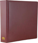 Ursae Minoris Estate Library Deluxe 4 Q-Ring Large Format Binder for Up to 1200 Sports/Trading Cards - Burgundy