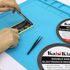 Kaisiking 10mm x 50M LCD Repair Tape for Phone Screen, Adhesive Tape with 1 Tweezers for Cell Phone, iPad, Tablets, Laptops, Camera