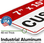 Custom Sign, Custom Sign for Business, Indoor/Outdoor use. 7x10 Inches, Rust Free .040 Aluminum, Fade Resistant, Made in USA by My Sign Center (Header)