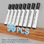 INTUNO Dry Erase Markers, 96 Count Black, Chisel tip, Low-Odor, Perfect for Office, Teaching, Meeting, Presentation, Classroom, Home