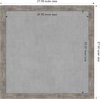 Amanti Art Silver Framed Magnetic Board 27x27 Medium Vision Board for use with Magnets, 100% Metal Sheet to Display Items as Office Decor or for Home Organization in mudroom, Kitchen or Kids Room