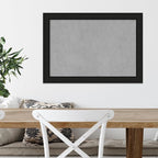 Amanti Art Black Framed Magnetic Board 19x27 Medium Vision Board for use with Magnets, 100% Metal Sheet to Display Items as Office Decor or for Home Organization in mudroom, Kitchen or Kids Room