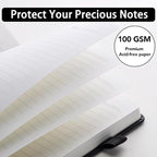 Thboxes 80 Sheets Lined Journal Notebook, 5.7" X 8.3" Writing & Journaling Hardcover Executive Notebooks for Student Worker Women Men Notepads Journals for Writing Travel & Organization, Black