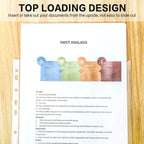 Sheet Protectors, PANDRI 700 Pack Clear Heavy Duty Plastic Page Protectors Sheet Reinforced 11-Hole Fit for 3 Ring Binder Fits Standard 8.5 x 11 Paper, 9.25 x 11.25 Top Loaded, Excluding Acid