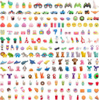 CLOCK KING 210pcs 3D Cute Kids Erasers, Random Desktop Pet Toys Gifts, Classroom Rewards Kids Party Gifts, Various Styles Such as Animals, Food, Plants, Space, Princess, Sports, Halloween, Christmas