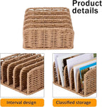Duimbok Desk Mail Organizer Large Capacity Mail Holder with 5-Slot, Letter Sorter File Holder, Letter Tray Office Envelope Organizer for Mails, Bill, Document, Notebook