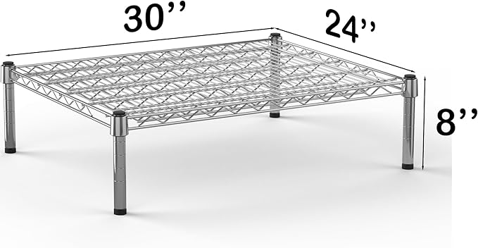 Regal Altair 24''W x 30''L x 8''H Chrome Plated Wire Dunnage Rack | Off The Floor Storage