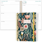 2026-2027 Planner - 18 Months Weekly & Monthly Planner from January 2026 - June 2027, Spiral Notebook 2026-2027 with Elastic Closure, Inner Pocket, Medium 5.8" x 8.3", Flower-C