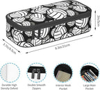 HKHEHOP Volleyball Ball Pattern Pencil Case Big Capacity Storage Pencil Pouch Stationery Bags With Zipper Portable Pen Holder Box Organizer For Boys Girls Teens Student College School Office Supplies