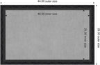 Amanti Art Black Framed Magnetic Board 28x44 Large Vision Board for use with Magnets, 100% Metal Sheet to Display Items as Office Decor or for Home Organization in mudroom, Kitchen or Kids Room