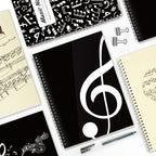 MAXCURY Blank Sheet Music Composition Manuscript Staff Paper Art Music Notebook Black 100 Pages 26x19cm (Black)