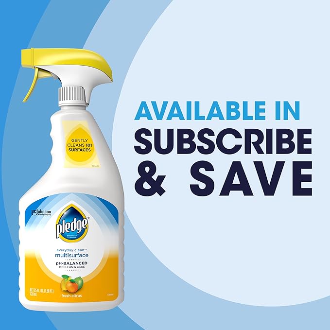 Pledge Multisurface Cleaner, Everyday Clean, Trigger, Fresh Citrus Scent, 25 oz (Pack of 3)