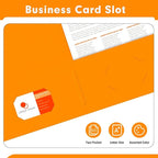 Two Pocket Folders, PANDRI 50 Pack 2 Pocket Folders, Letter Size Paper File Folder for School Office Home Business, Orange