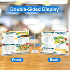 10 Pack Acrylic Sign Holder 8.5 x 11 Horizontal, Double-Sided Stand up Table Top Sign Holders, Clear Acrylic Picture Frame Menu Flyer Paper Holder Display Stand for Office Business Store Wedding Party