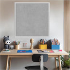 Amanti Art Silver Framed Magnetic Board 25x25 Medium Vision Board for use with Magnets, 100% Metal Sheet to Display Items as Office Decor or for Home Organization in mudroom, Kitchen or Kids Room