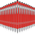Zonon 38 Pieces Rubberized Ballpoint Pen with Stylus Tip Stylish Metal Pen Capacitive Styli with Soft Rubberized Grip, Black Ink for Most Devices(Red)