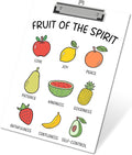 APIILVPQ Fruits Clipboard，Bible Verse Clipboards with Low Profile Clip for Office School Use, Inspirational Wooden Clip Boards for Nurses Teachers Students - A05
