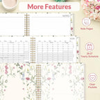 SUNEE 2026-2027 Planner - 24 Months (Jan 2026 - Dec 2027) - 7"x10" Monthly Spreads & Yearly Planner, Wildflowers