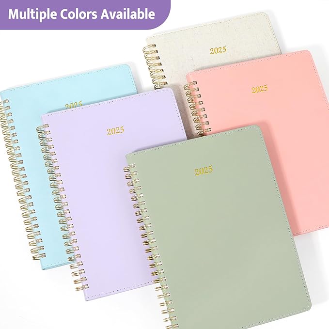 2026 Planner, Annecy Weekly ＆ Monthly Planner 2026, Jan. 2026 – Dec. 2026, 6.4" x 8.5" Monthly Agenda Planner with Tabs, Vegan Leather Cover, Spiral Binding, Double-sided Pocket, Bookmark, Purple