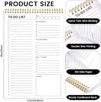 To Do List Notepad, 120 Pages 8.5x11" To Do List Notebook Undated Daily Planner Notepad with Task Checklist To Do and Note Organization
