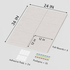 Neatsure Large Cork Board for Wall, 36" x 24" Bulletin Board with Pushpins, 6 Panels Felt Tiles Tack Push Pin Board for Office, Light Tan
