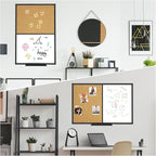 XBoard Magnetic whiteboard 48x 36 - Combo Whiteboard Dry Erase Board/Cork Board, Magnetic White Board + Corkboard with Black Aluminum Frame, 10 Colorful Push Pins & Marker Tray Included