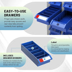 Exerock 100 Drawer Tool Storage Cabinet with ABS Drawers, Bolt and Nut Organizer Parts Box, Hardware Shelving Unit for Garage and Workshop