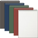 Engrowtic 4 Pack Graph Paper Spiral Notepad A5 Top Wirebound Notepad Grid Notebook Steno Pads Memo Notebook Grid Paper 140 Pages for Writing Sketching Drawing Office Supplies (Multicolor)