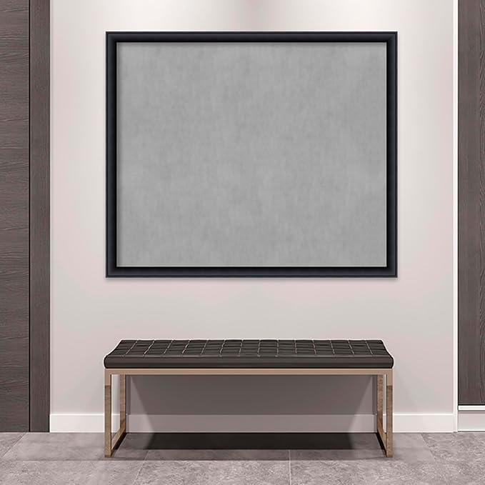 Amanti Art Black Framed Magnetic Board 43x51 Oversize Vision Board for use with Magnets, 100% Metal Sheet to Display Items as Office Decor or for Home Organization in mudroom, Kitchen or Kids Room