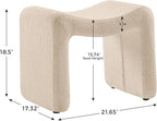 VANOMi Small Footstool Ottoman, Multi-Functional Modern Foot Stool, Sofa Footrest Extra Seating for Living Room, Entryway, Hallways and Bedrooms, Small, Camel
