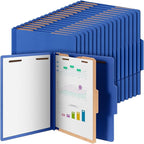 Skyygemm 60 Pcs Classification Folders Letter Size, 1 Divider Pressboard File Folder with Fasteners, Expanding File Organizer Bulk for School Teachers, Office Employee, Coworker, Staff (Dark Blue)