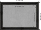 Amanti Art Black Framed Magnetic Board 29x41 Large Vision Board for use with Magnets, 100% Metal Sheet to Display Items as Office Decor or for Home Organization in mudroom, Kitchen or Kids Room