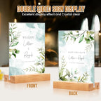 EthPul 16 Pack 5x7 Acrylic Sign Holder with Wood Base Vertical and Slant Displays, Clear Plastic Flyer Display Stand, Paper photo Table Menu Sign Frame Suitable for Restaurants, Office, Store, Hotels