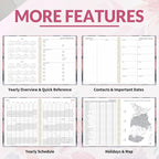 GNL 2026 Planner, Weekly and Monthly Planner (January - December 2026), 8.5" x 11" Monthly Agenda Planner with Waterproof Flexible Cover, Spiral Binding Notebook with Tab, Pockets, Bookmark, Floral