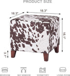 Edeco Ottoman with Square Cube Design, 16 Inch Footstools and Ottomans Small, Large Load Capacity, Square Foot Rest Ottoman for Living Room