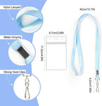 30 Pcs Lanyards for ID Badges, Clear Lanyards for Cruise Ship Cards, Waterproof Lanyard Card Holder for Carnival Sail, Vertical Nametag Holder (Rainbow, 10 Colors)