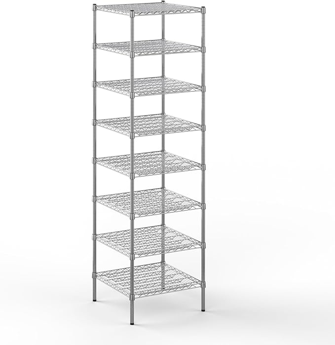 Regal Altair 24" Deep x 24" Wide x 86" Height Wire Shelving Kit | 8-Tier | NSF Commercial Storage Rack Unit