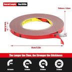 Double Sided Tape Heavy Duty, Waterproof Mounting Foam Tape, 36.5ft Length, 0.4in Width, High Temperature Resistant Adhesive Tape for Car, LED Strip Light, Office Decor, Uses 3M 5108 Raw Material
