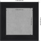 Amanti Art Black Framed Magnetic Board 17x17 X-Small Vision Board for use with Magnets, 100% Metal Sheet to Display Items as Office Decor or for Home Organization in mudroom, Kitchen or Kids Room