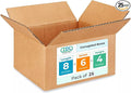 Small Moving & Shipping Boxes 8"L x 6"W x 4"H (25-Pack) - Extra Strength 200 lb vs Regular - Corrugated Boxes for Packaging Moving Stuff - Corrugated Box - Square Cardboard Box by IDL Packaging