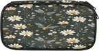 Pardick Pencil Case，Butterfly Daisy Big Capacity Pencil Pouch Coin Pouch Stationery Organizer For Teen School