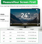 [2 Pack] Magnetic Hanging 24 Inch Computer Anti Blue Light Screen Protector for 16:9 Aspect Ratio Widescreen Monitor, Eye Protection Anti-Glare Light LED PC Screen Protector, Removable 24 in Protective Film